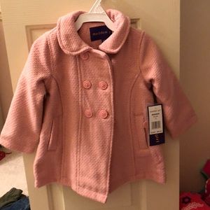 Pink toddler pea coat